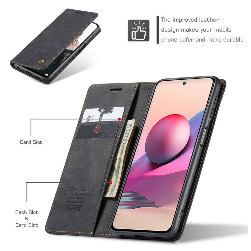 Cover Xiaomi Redmi Note 10 / 10S Flip Cover Casem Lædereffekt