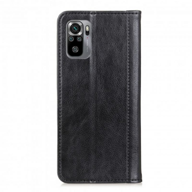 Cover Xiaomi Redmi Note 10 / 10S Flip Cover Split Litchi-læderversion