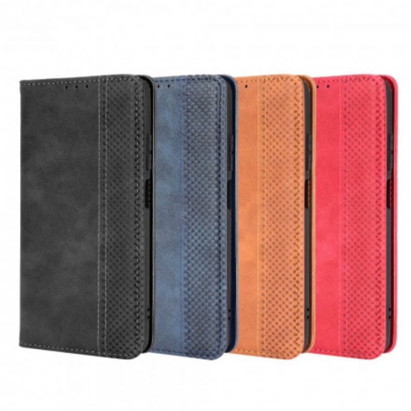 Cover Xiaomi Redmi Note 10 / 10S Flip Cover Vintage Stiliseret Lædereffekt