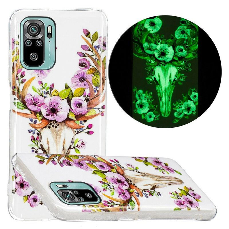 Cover Xiaomi Redmi Note 10 / 10S Fluorescerende Blomsterelg