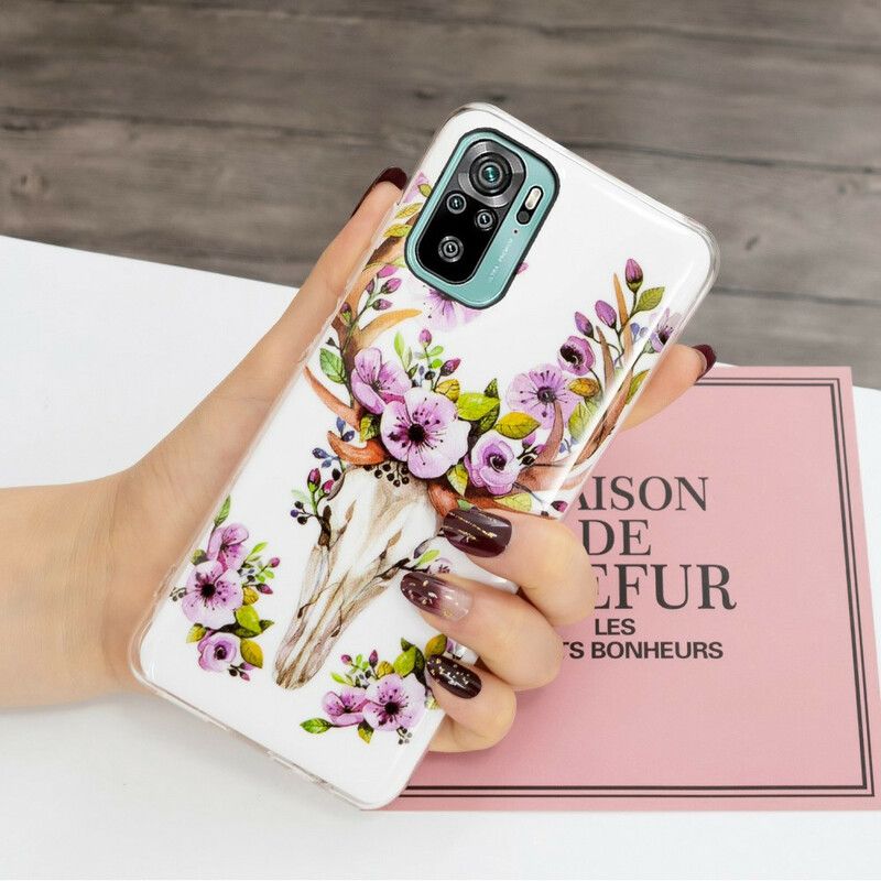 Cover Xiaomi Redmi Note 10 / 10S Fluorescerende Blomsterelg