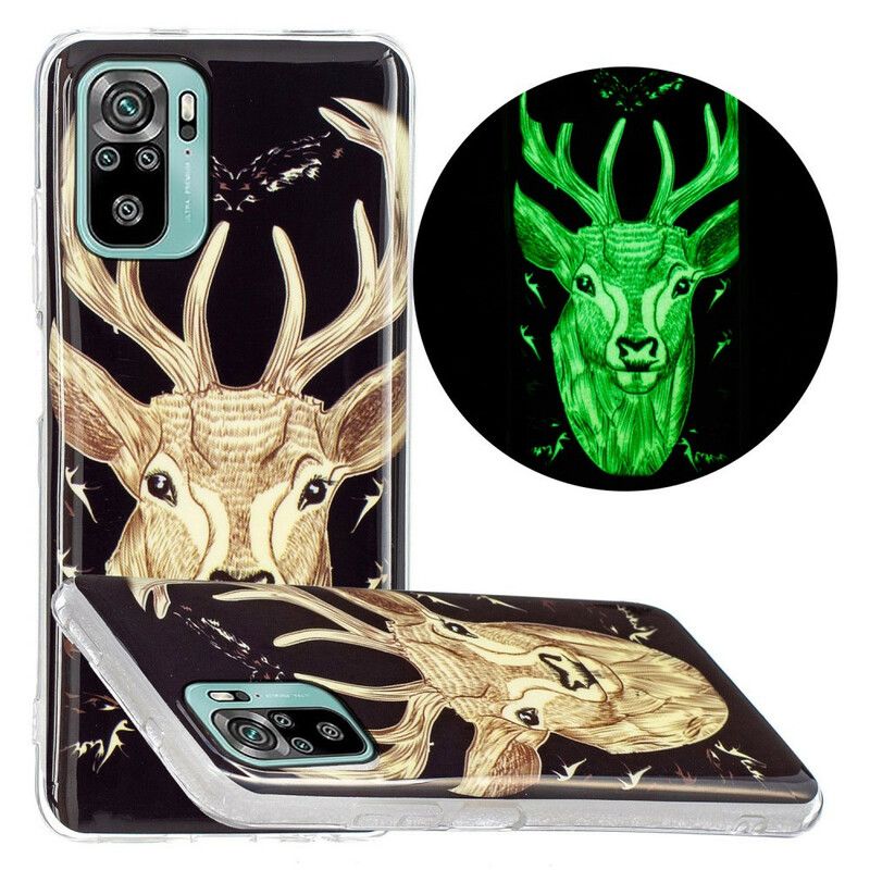 Cover Xiaomi Redmi Note 10 / 10S Fluorescerende Majestic Stag