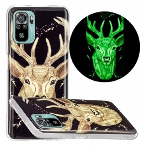 Cover Xiaomi Redmi Note 10 / 10S Fluorescerende Majestic Stag