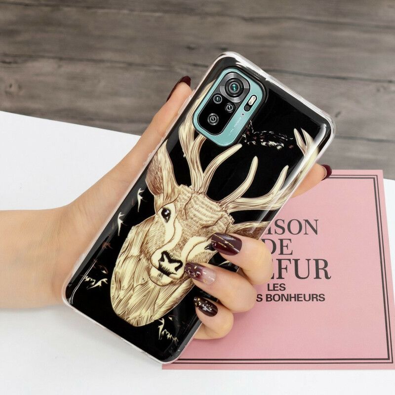 Cover Xiaomi Redmi Note 10 / 10S Fluorescerende Majestic Stag