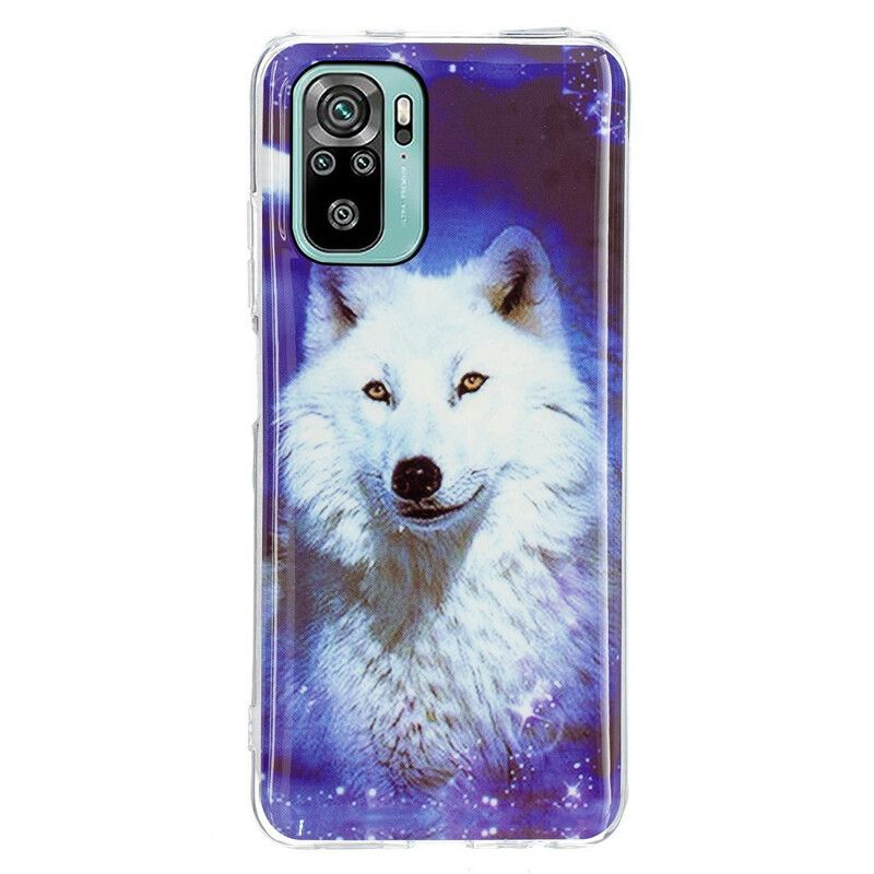 Cover Xiaomi Redmi Note 10 / 10S Fluorescerende Wolf Series