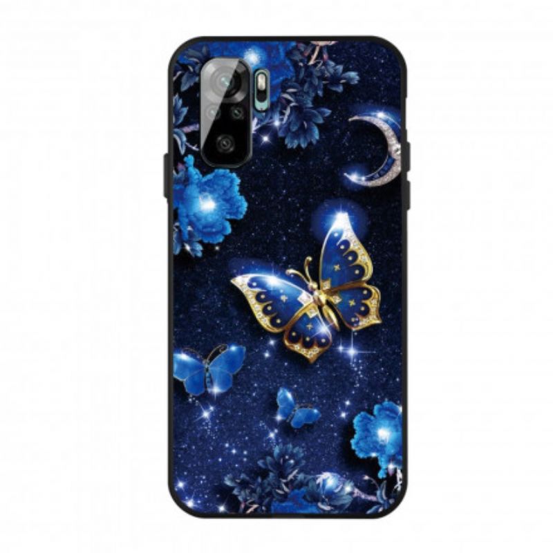 Cover Xiaomi Redmi Note 10 / 10S Gylden Sommerfugl