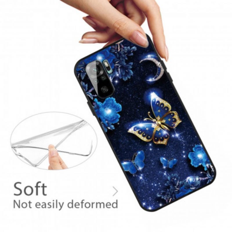 Cover Xiaomi Redmi Note 10 / 10S Gylden Sommerfugl