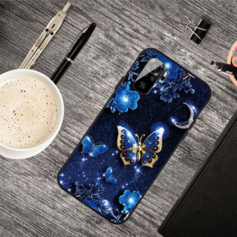 Cover Xiaomi Redmi Note 10 / 10S Gylden Sommerfugl