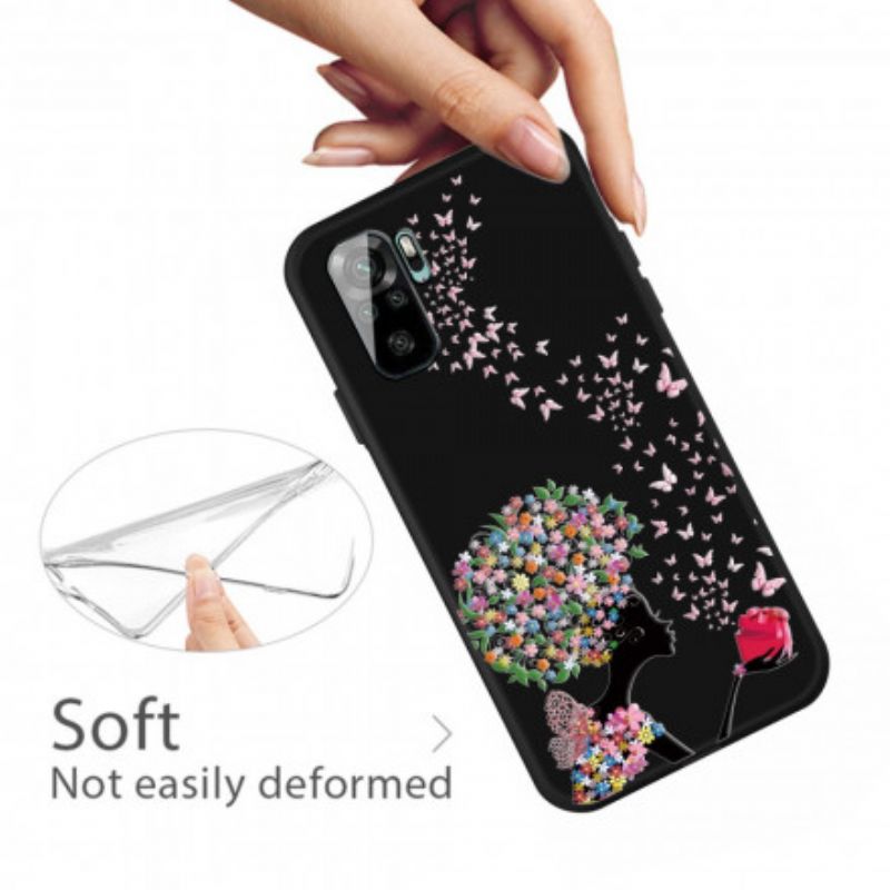 Cover Xiaomi Redmi Note 10 / 10S Kvinde Med Blomsterhoved