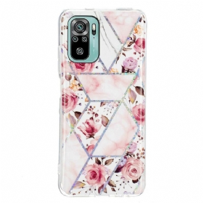 Cover Xiaomi Redmi Note 10 / 10S Marmorerede Blomster