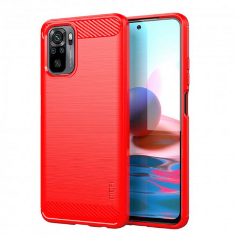 Cover Xiaomi Redmi Note 10 / 10S Mofi Børstet Kulfiber