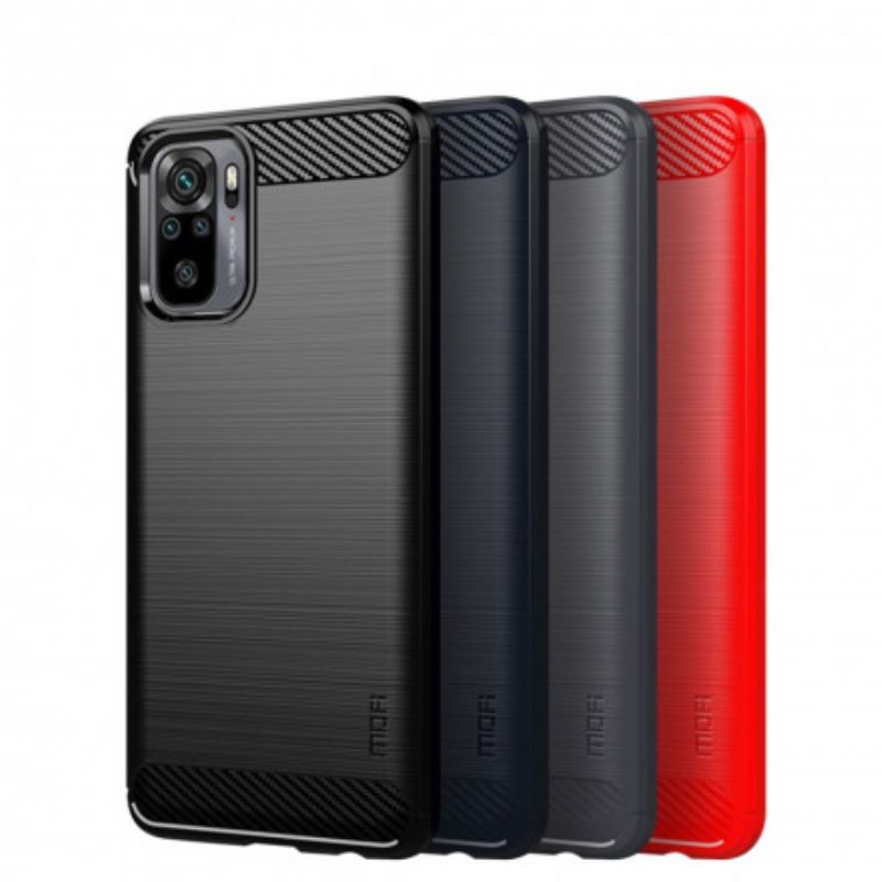 Cover Xiaomi Redmi Note 10 / 10S Mofi Børstet Kulfiber