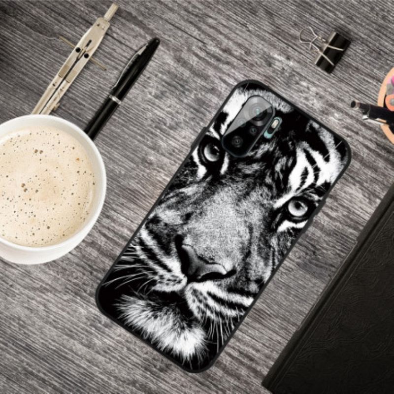 Cover Xiaomi Redmi Note 10 / 10S Sort Og Hvid Tiger