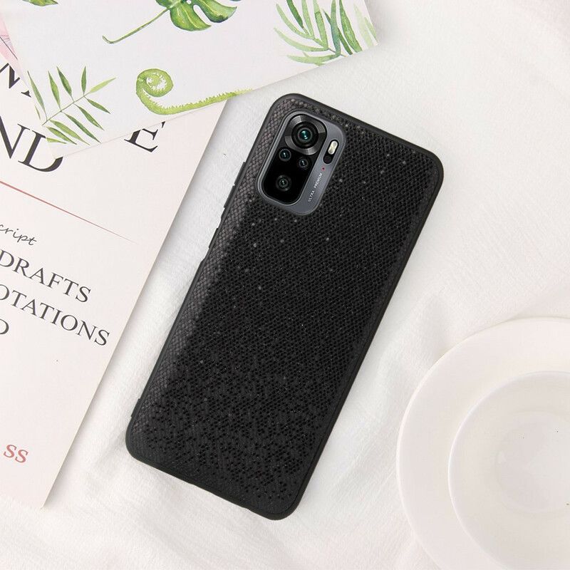 Cover Xiaomi Redmi Note 10 / 10S Sorte Pailletter