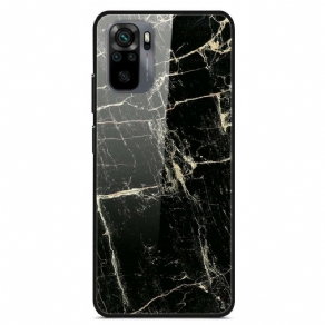 Cover Xiaomi Redmi Note 10 / 10S Supreme Marmor Hærdet Glas