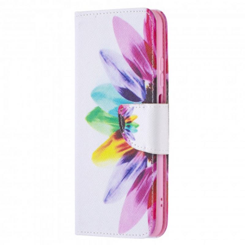 Flip Cover Xiaomi Redmi Note 10 / 10S Akvarelblomst