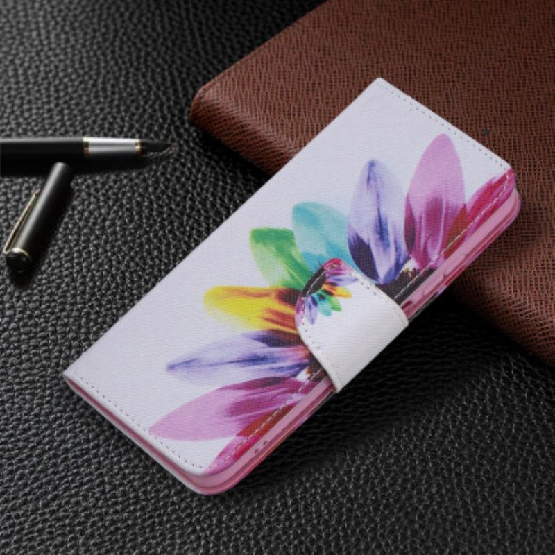 Flip Cover Xiaomi Redmi Note 10 / 10S Akvarelblomst