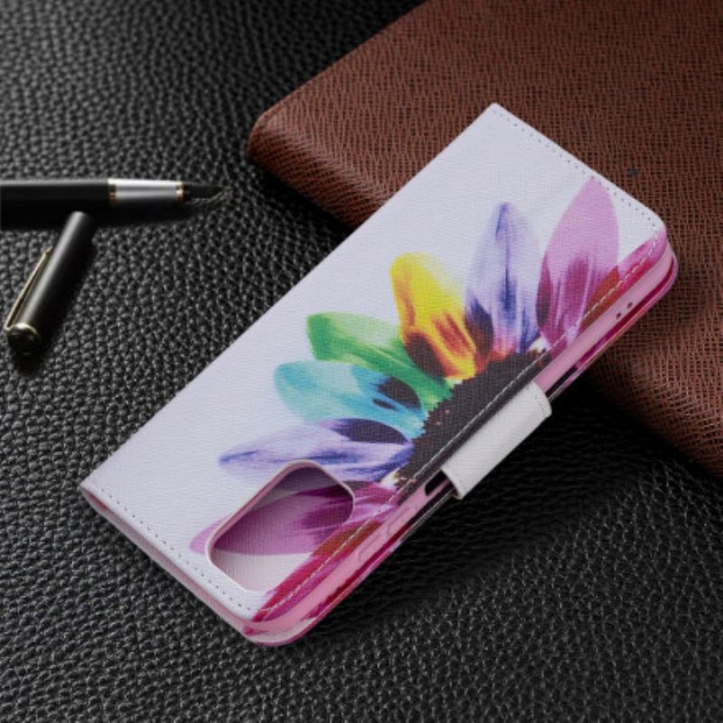 Flip Cover Xiaomi Redmi Note 10 / 10S Akvarelblomst