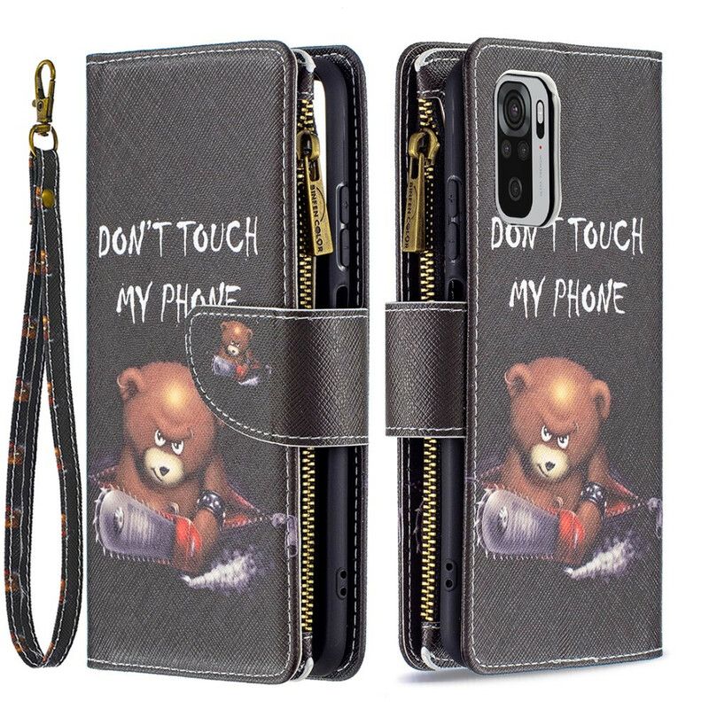 Flip Cover Xiaomi Redmi Note 10 / 10S Bear Lynlåslomme