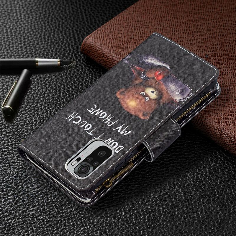 Flip Cover Xiaomi Redmi Note 10 / 10S Bear Lynlåslomme