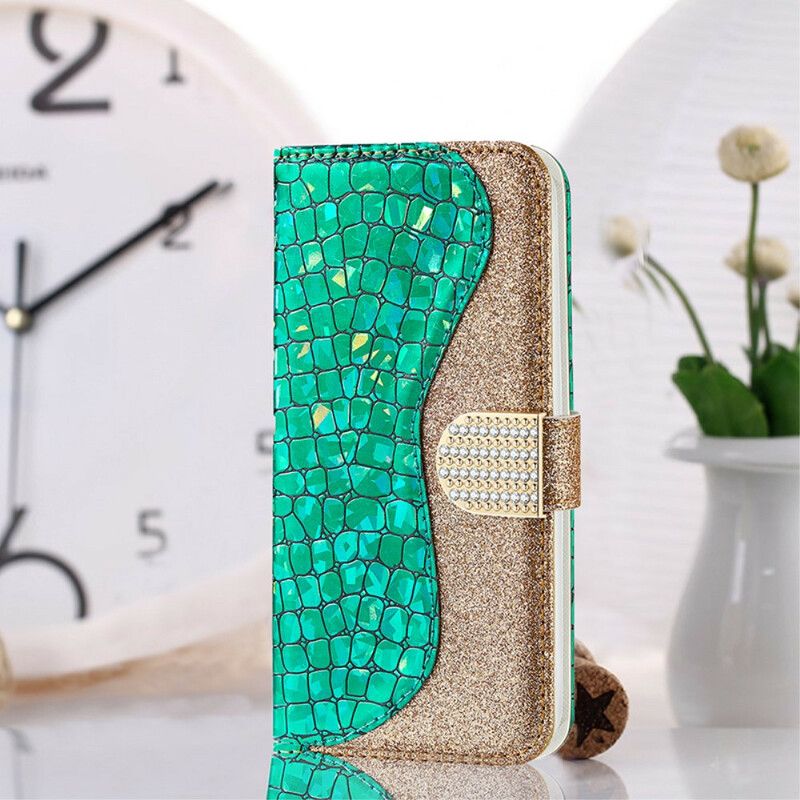 Flip Cover Xiaomi Redmi Note 10 / 10S Croc Diamanter