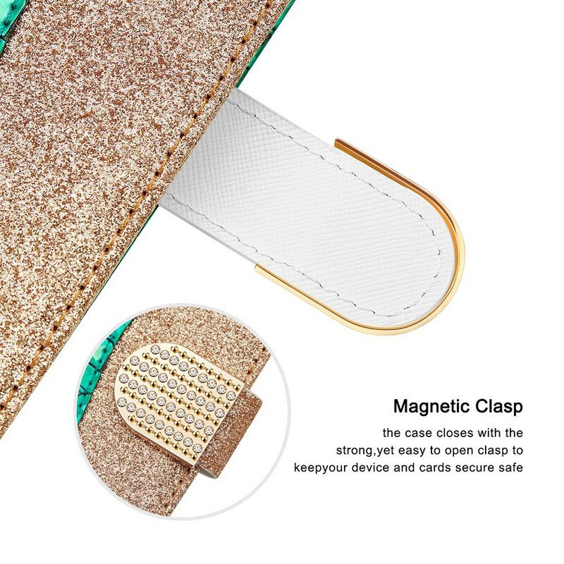 Flip Cover Xiaomi Redmi Note 10 / 10S Croc Diamanter