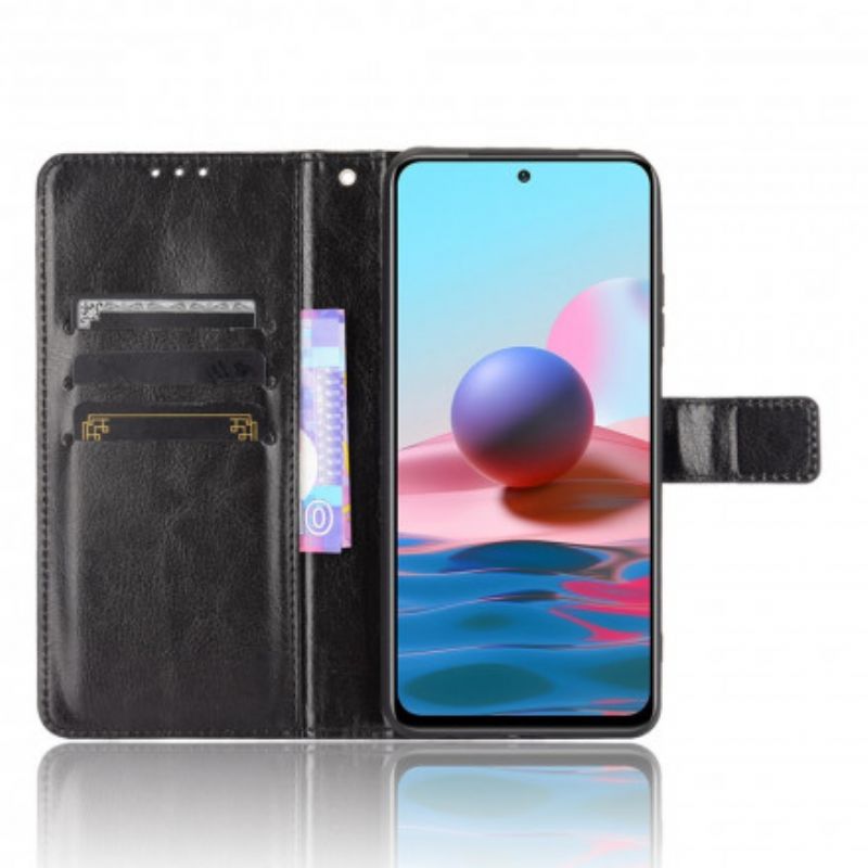 Flip Cover Xiaomi Redmi Note 10 / 10S Flashy Imiteret Læder