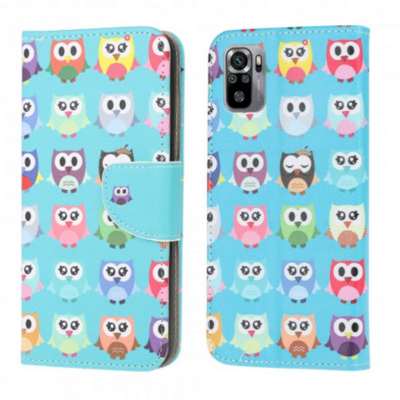 Flip Cover Xiaomi Redmi Note 10 / 10S Flere Ugler 2