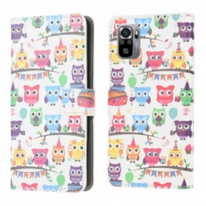 Flip Cover Xiaomi Redmi Note 10 / 10S Flere Ugler