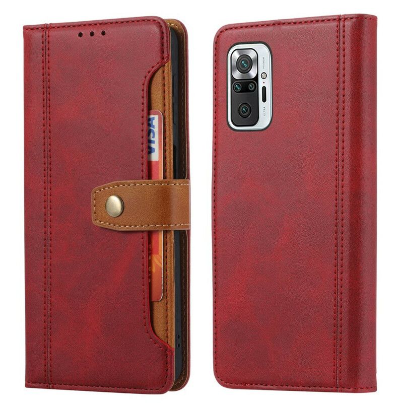 Flip Cover Xiaomi Redmi Note 10 / 10S Forreste Kortholder Og Rem