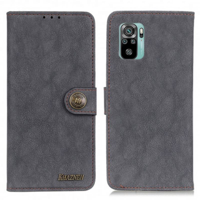 Flip Cover Xiaomi Redmi Note 10 / 10S Khazneh Retro Split Læder