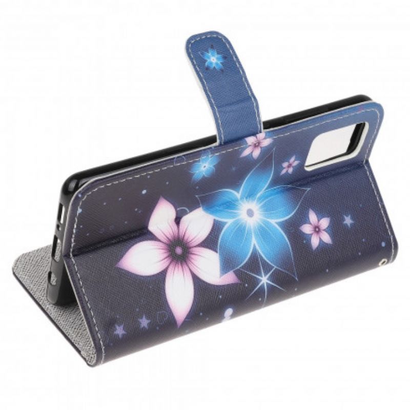 Flip Cover Xiaomi Redmi Note 10 / 10S Med Snor Lunar Strap Blomster