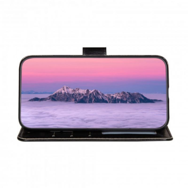 Flip Cover Xiaomi Redmi Note 10 / 10S Monokrom Læderstil