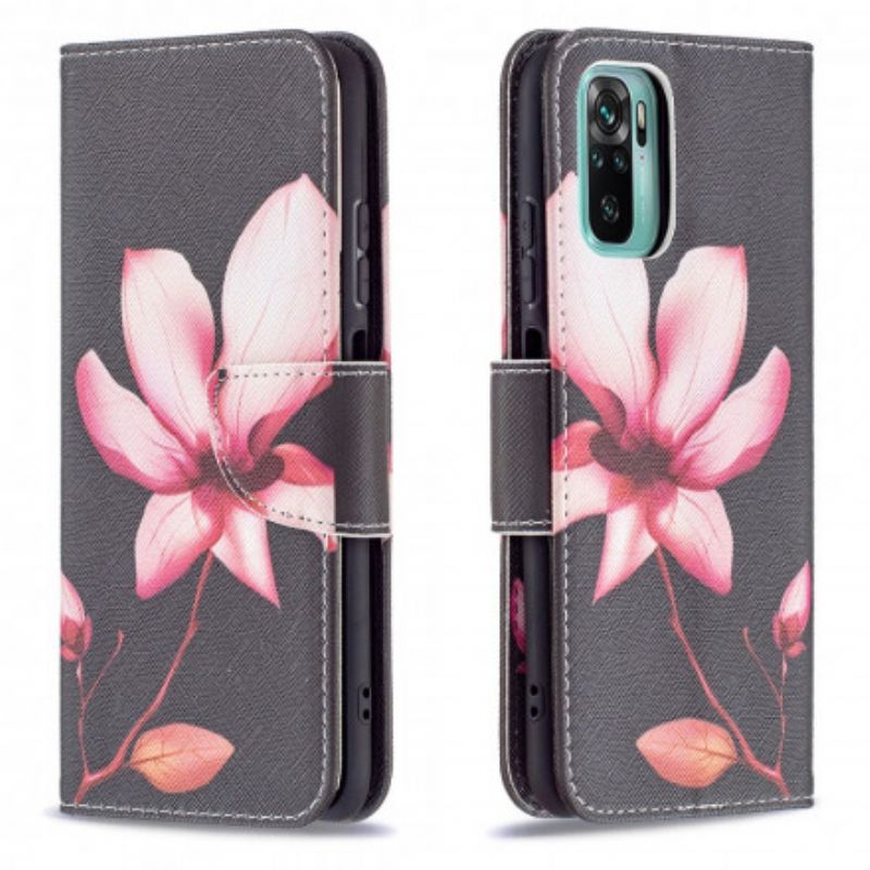 Flip Cover Xiaomi Redmi Note 10 / 10S Pink Blomst