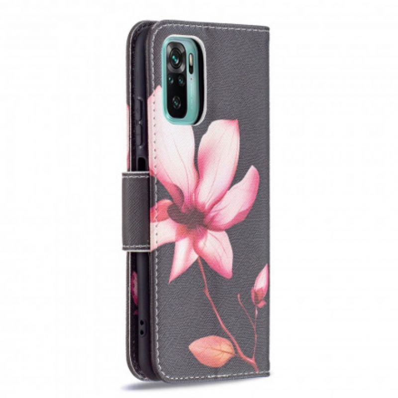 Flip Cover Xiaomi Redmi Note 10 / 10S Pink Blomst