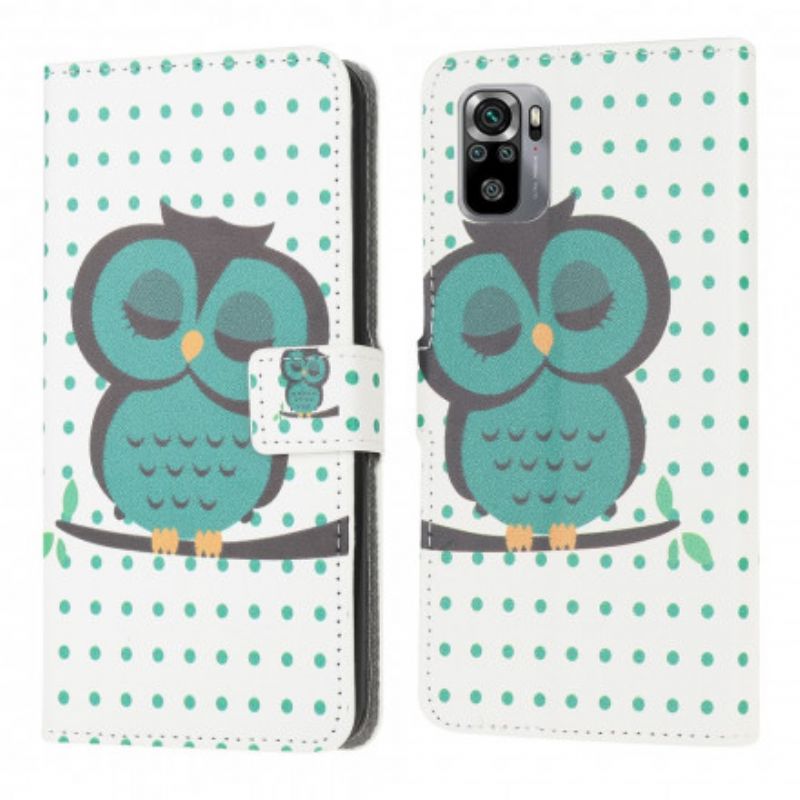 Flip Cover Xiaomi Redmi Note 10 / 10S Sovende Ugle