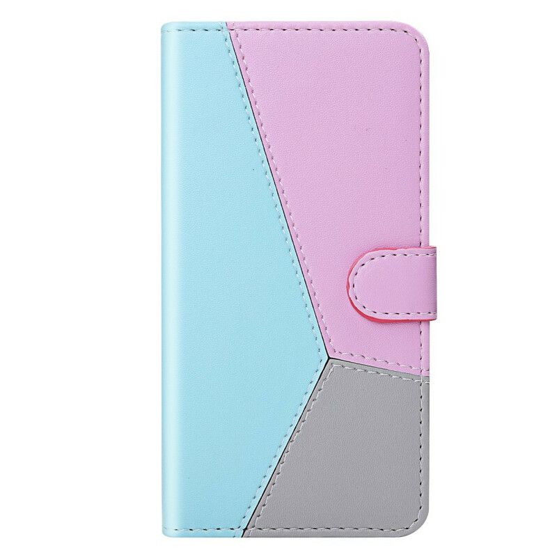 Flip Cover Xiaomi Redmi Note 10 / 10S Trefarvet Lædereffekt