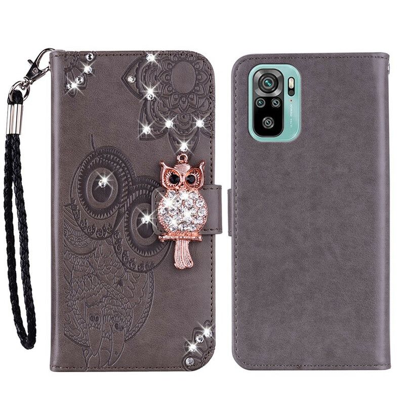 Flip Cover Xiaomi Redmi Note 10 / 10S Ugle Mandala Og Charm