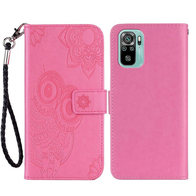 Flip Cover Xiaomi Redmi Note 10 / 10S Uglemandala Og Snor