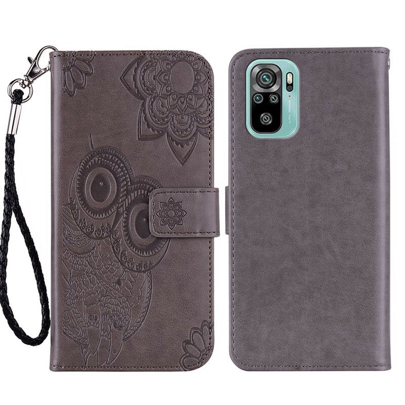 Flip Cover Xiaomi Redmi Note 10 / 10S Uglemandala Og Snor