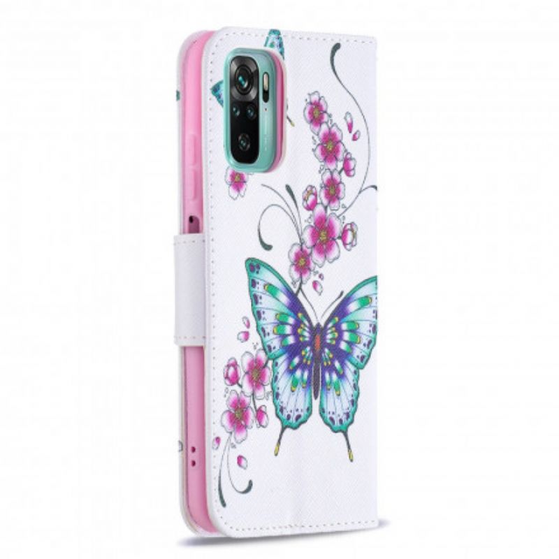 Flip Cover Xiaomi Redmi Note 10 / 10S Vidunderlige Sommerfugle