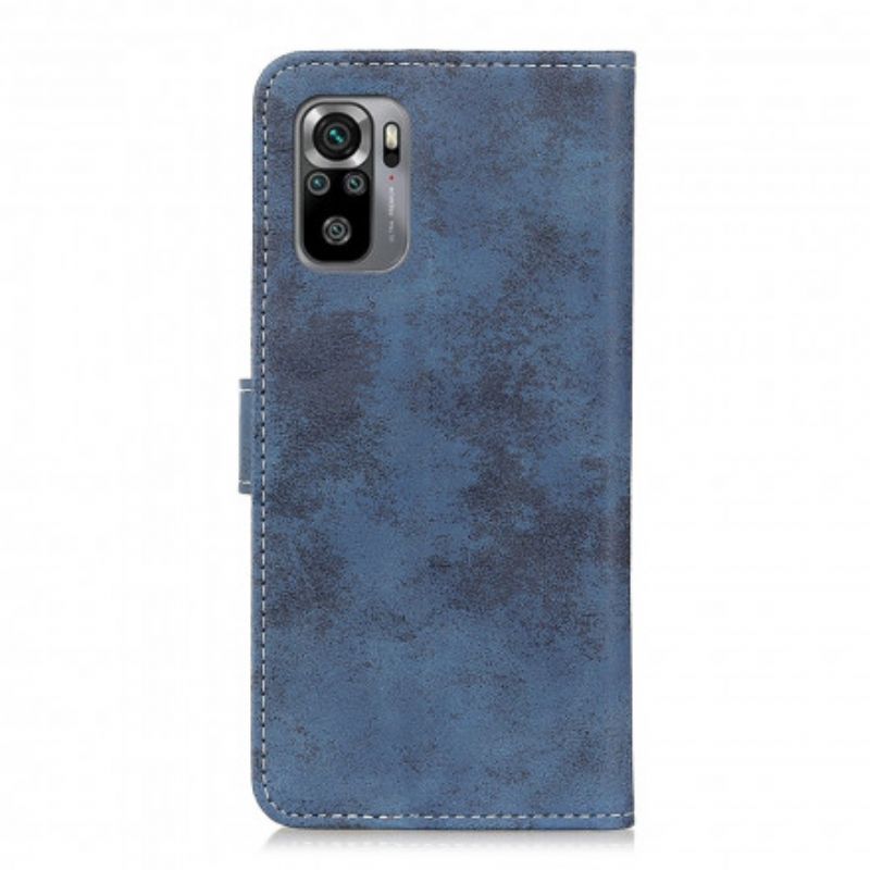 Flip Cover Xiaomi Redmi Note 10 / 10S Vintage Lædereffekt