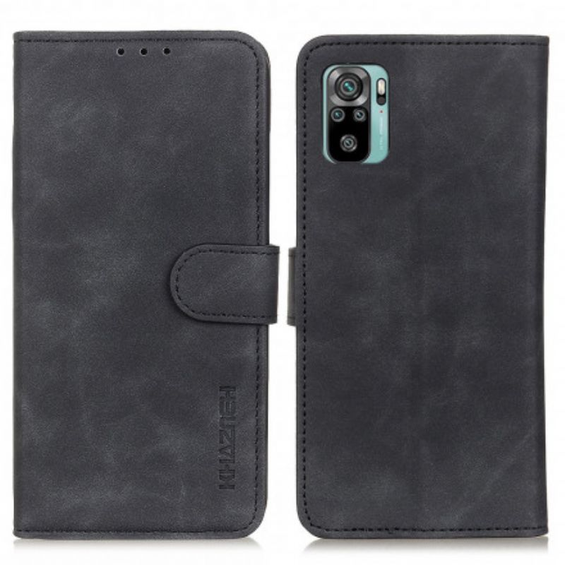 Flip Cover Xiaomi Redmi Note 10 / 10S Vintage Lædereffekt Khazneh