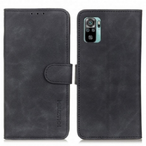 Flip Cover Xiaomi Redmi Note 10 / 10S Vintage Lædereffekt Khazneh