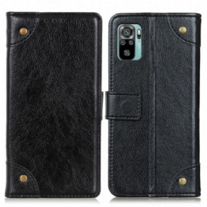 Flip Cover Xiaomi Redmi Note 10 / 10S Vintage Nitter Nappa Læder Stil