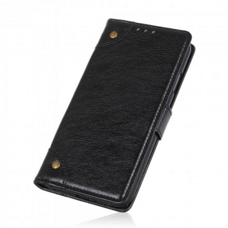 Flip Cover Xiaomi Redmi Note 10 / 10S Vintage Nitter Nappa Læder Stil