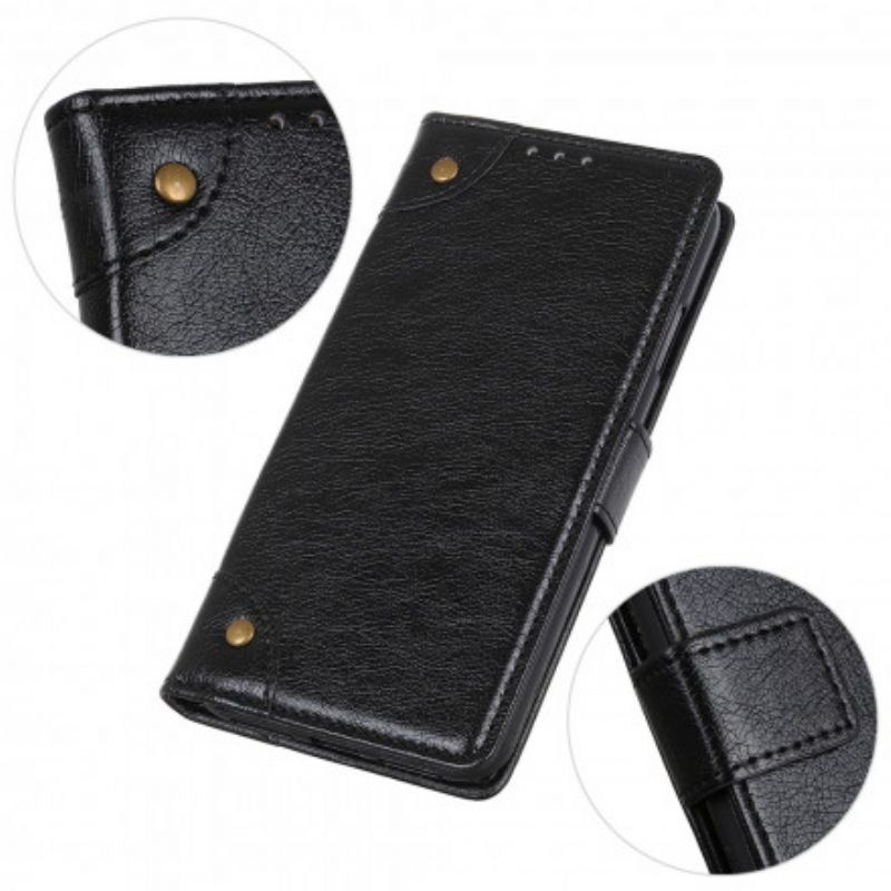 Flip Cover Xiaomi Redmi Note 10 / 10S Vintage Nitter Nappa Læder Stil