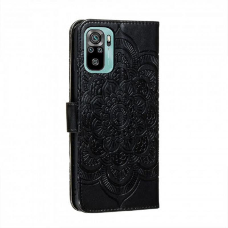 Læder Cover Xiaomi Redmi Note 10 / 10S Fuld Mandala