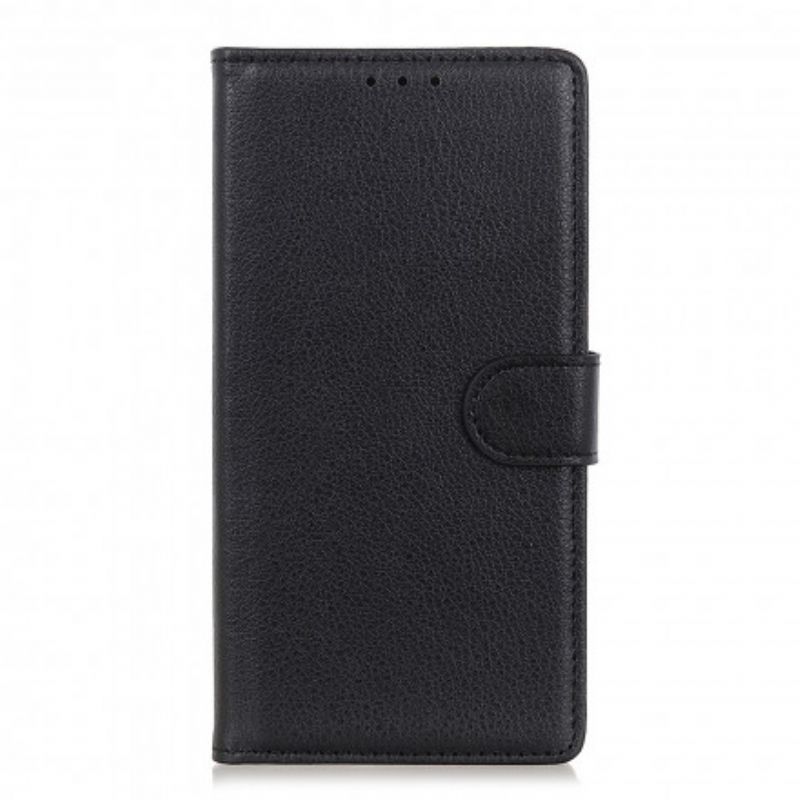 Læder Cover Xiaomi Redmi Note 10 / 10S Premium Litchi-lædereffekt