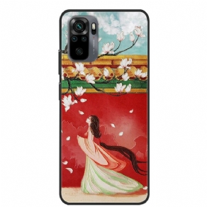 Mobilcover Xiaomi Redmi Note 10 / 10S Asiatisk Blomsterkvinde